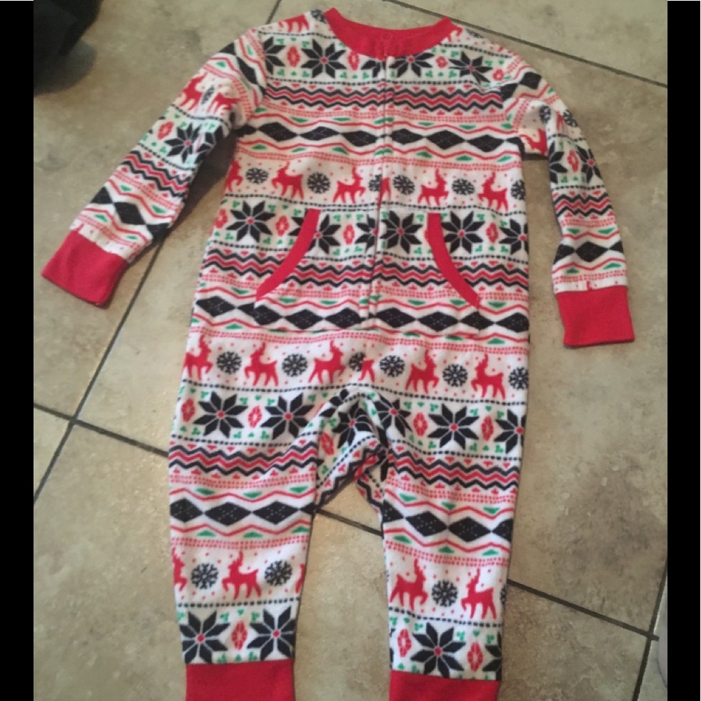 Christmas warm and comfortable pajamas, one piece